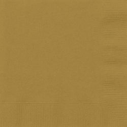 Gold Solid Luncheon Napkins, 20ct