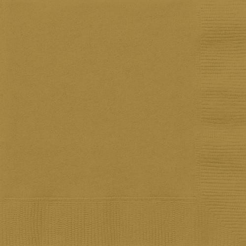 Gold Solid Luncheon Napkins, 20ct