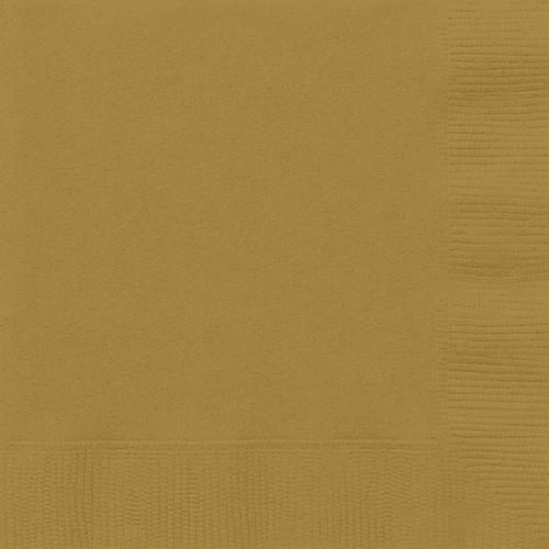 Gold Solid Luncheon Napkins, 20ct