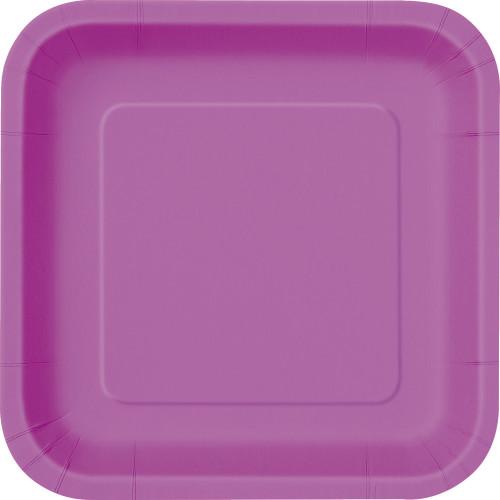 Pretty Purple Solid Square 9