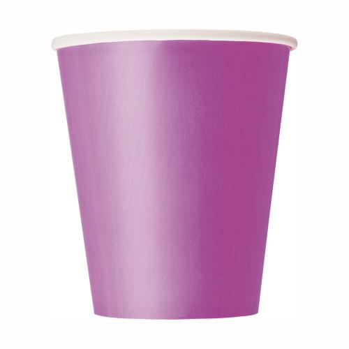 Pretty Purple Solid 9oz Paper Cups, 8ct
