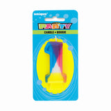 Number 1 Rainbow Birthday Candle
