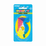 Number 5 Rainbow Birthday Candle