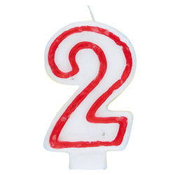 Number 2 Deluxe Birthday Candle