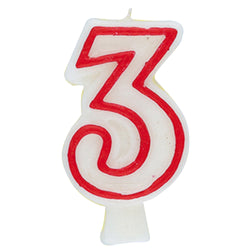 Number 3 Deluxe Birthday Candle