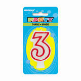 Number 3 Deluxe Birthday Candle