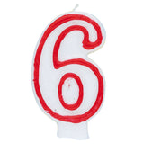 Number 6 Deluxe Birthday Candle