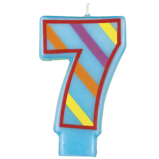 Number 7 Decorative Birthday Candle