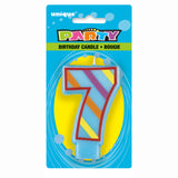 Number 7 Decorative Birthday Candle