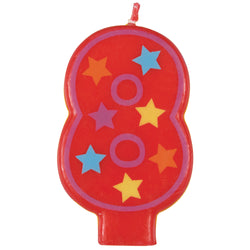 Number 8 Decorative Birthday Candle