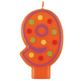 Number 9 Decorative Birthday Candle