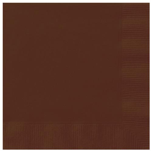 Brown Solid Luncheon Napkins, 20ct