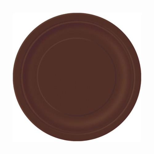 Brown Solid Round 7