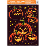 Pumpkin Grin Window Clings Sheet