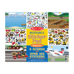 Melissa & Doug Reusable Sticker Pad-Vehicles (20)