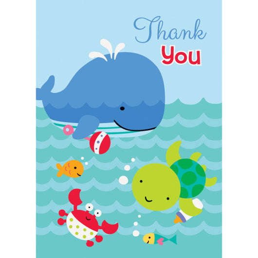 Under The Sea Pals Thank You Notes, 8ct