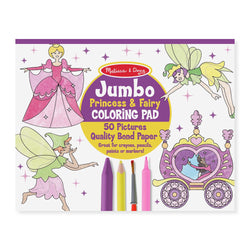 Melissa & Doug Jumbo Coloring Pad - Princess & Fairy (20)