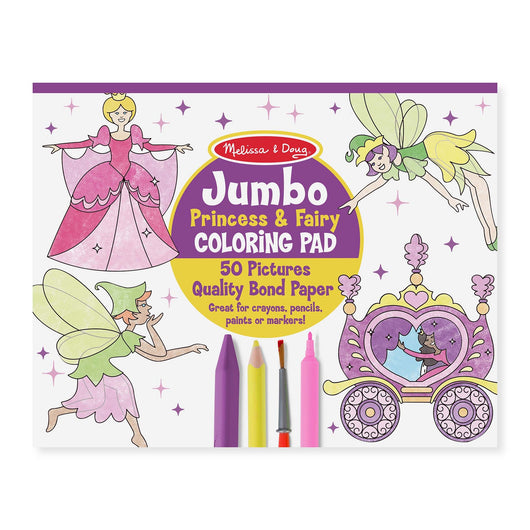 Melissa & Doug Jumbo Coloring Pad - Princess & Fairy (20)