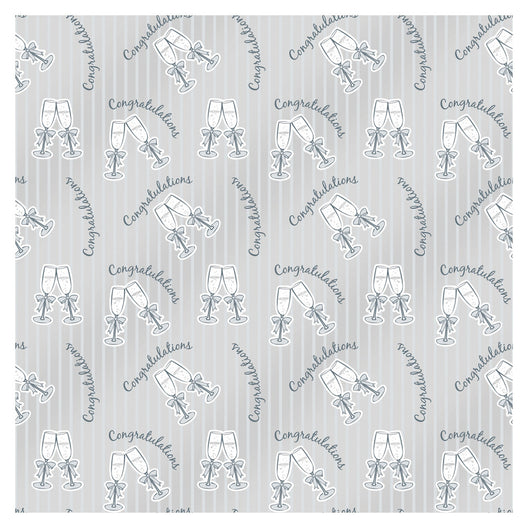Congrats Bubbly Gift Wrap, 30