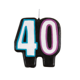 Birthday Cheer Number 40 Birthday Candle
