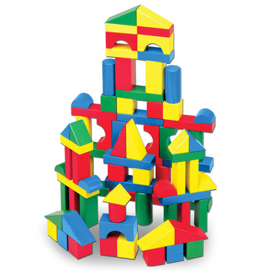 Melissa & Doug 100 Wood Blocks Set (6)