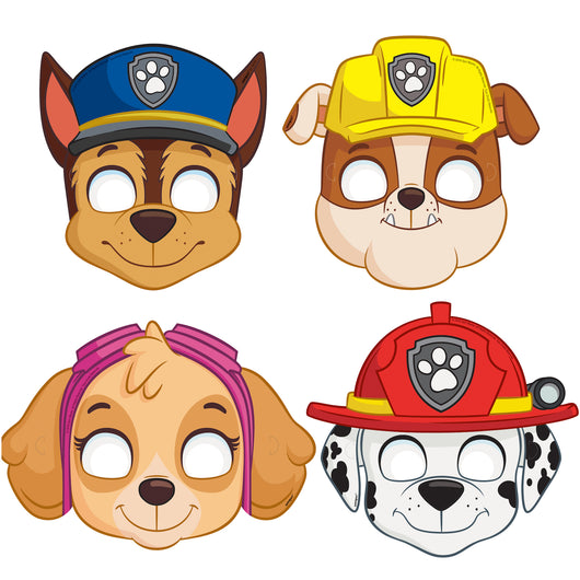 Paw Patrol Party Masks, 8ct
