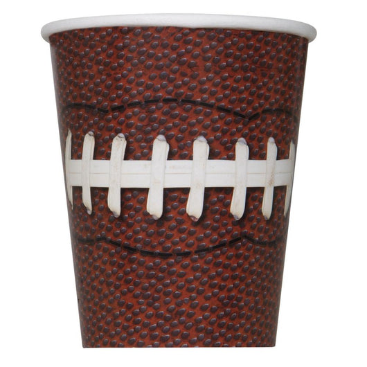 Football Party 9oz Paper Cups, 8ct
