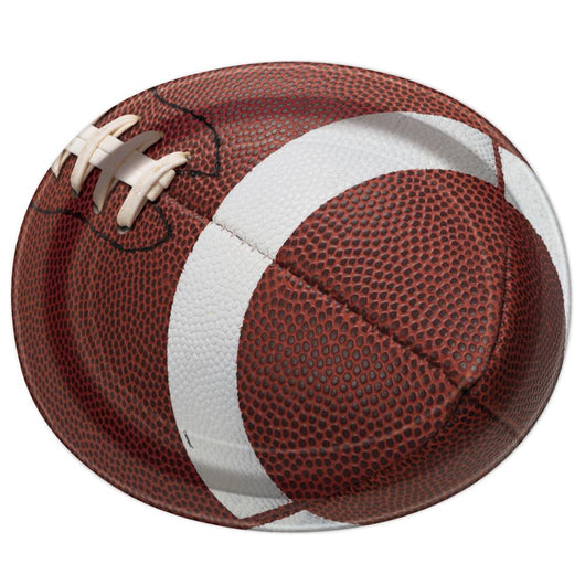 Football Party Paper Oval Plates, 8ct