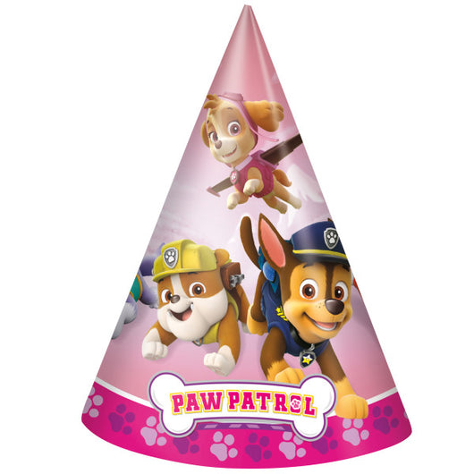 Paw Patrol Girl Party Hats, 8ct