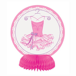 Pink Ballerina Mini Honeycomb Decorations, 4ct