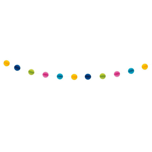 Multi Color Honeycomb Ball Garland , 7 ft