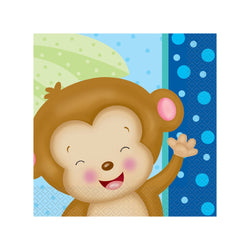 Boy Monkey Baby Shower Luncheon Napkins, 16ct