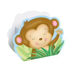 Boy Monkey Baby Shower Favor Boxes, 8ct