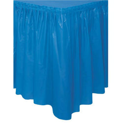Royal Blue Sold Plastic Table Skirt 29