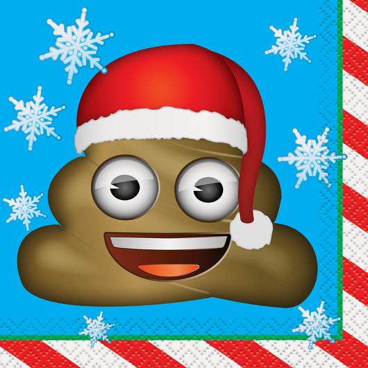 Emoji Christmas Beverage Napkins, 16ct