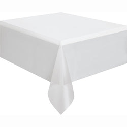 Clear Solid Rectangular Plastic Table Cover, 54
