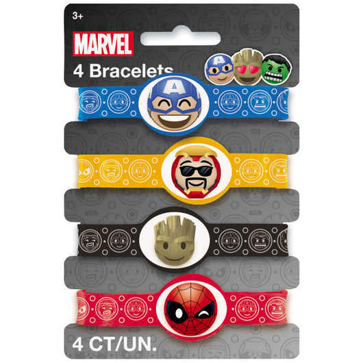 Marvel Emoticon Stretchy Bracelets, 4ct