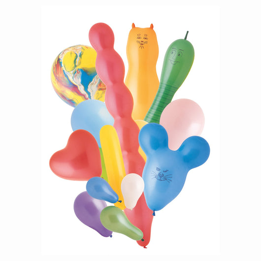 Quarter Pound Latex Balloons, Assorted Size - Clear
