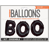 Black Boo Foil Letter Balloon Banner Kit, 14"