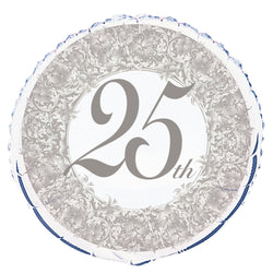 25th Anniversary Round Foil Balloon 18