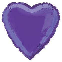 Deep Purple Solid Heart Foil Balloon 18
