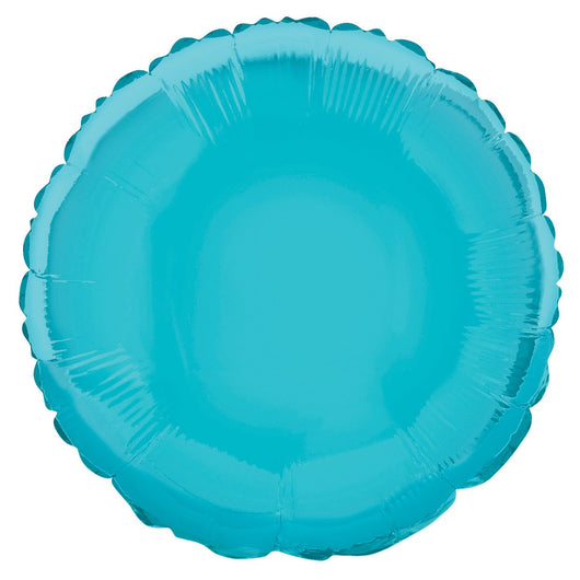 Baby Blue Solid Round Foil Balloon 18