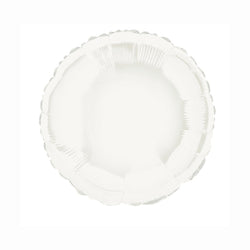 White Solid Round Foil Balloon 18