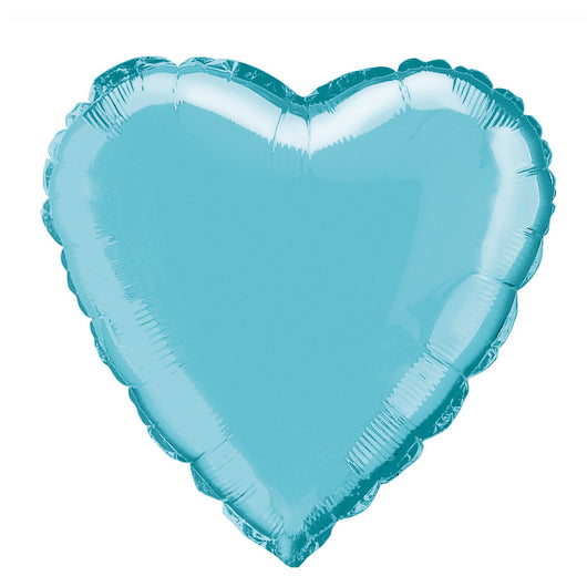 Baby Blue Solid Heart Foil Balloon 18