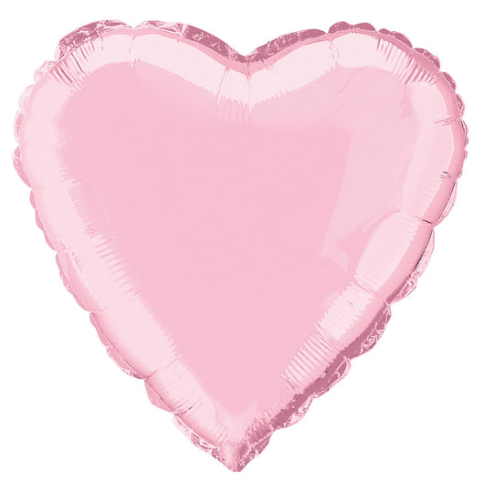 Pastel Pink Solid Heart Foil Balloon 18