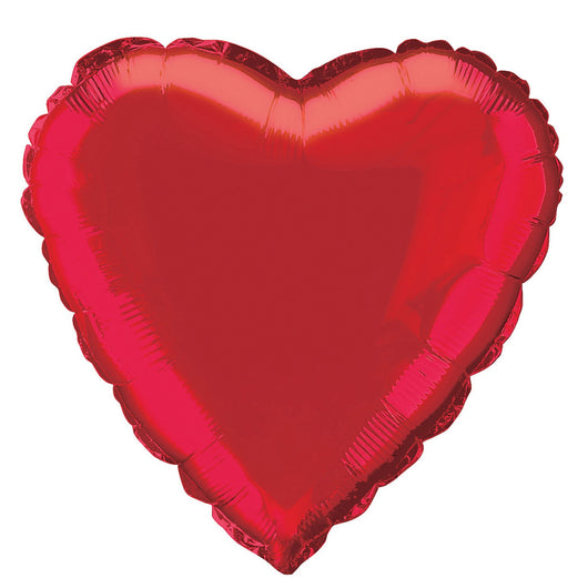 Solid Heart Foil Balloon 18