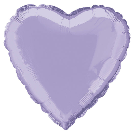 Lavender Solid Heart Foil Balloon 18
