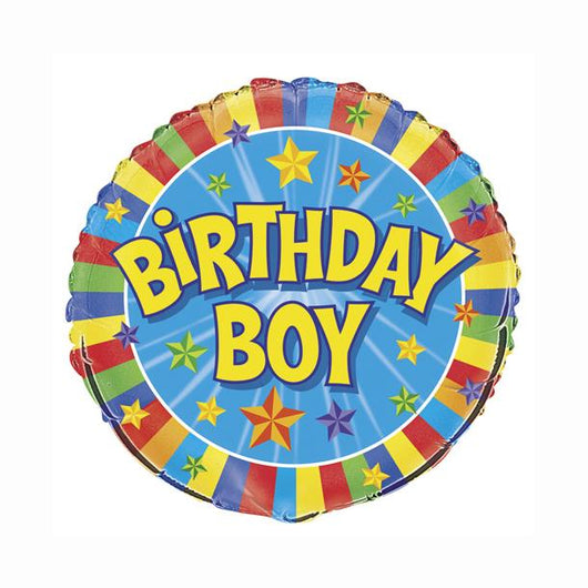 Birthday Boy Round Foil Balloon 18