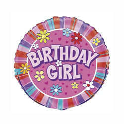 Birthday Girl Round Foil Balloon 18