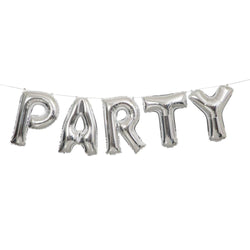 Silver Party Foil Letter Balloon Banner Kit, 14